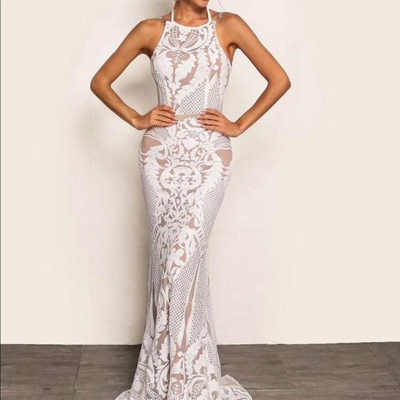 SOLD Sequin Mermaid style dress - Picture 1 of 4